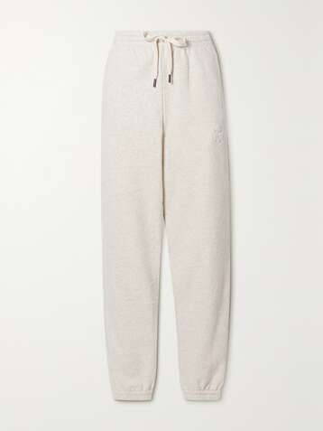 ISABEL MARANT ÉTOILE Maloni embossed cotton-blend jersey track pants