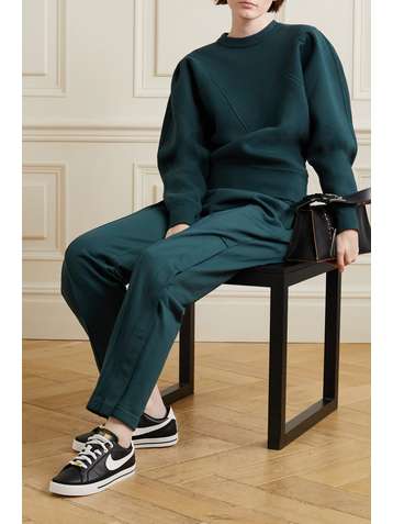 ISABEL MARANT ÉTOILE Midelia paneled cotton-blend jersey sweatshirt