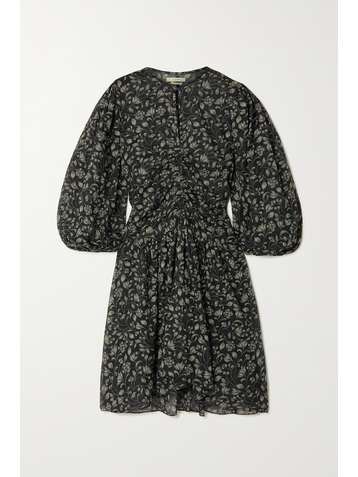 ISABEL MARANT ÉTOILE Marili gathered floral-print cotton-voile mini dress