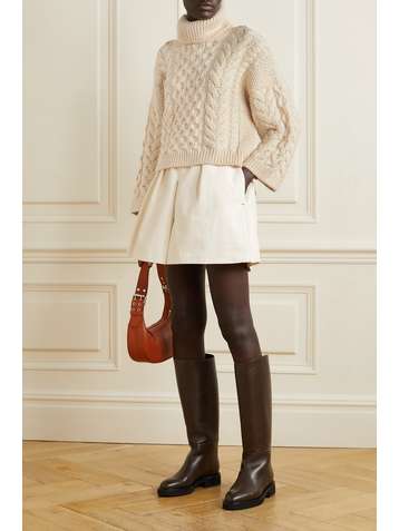 ISABEL MARANT ÉTOILE Ingrid cable-knit wool-blend turtleneck sweater