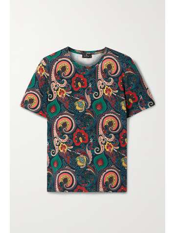 ETRO Paisley-print stretch-jersey T-shirt