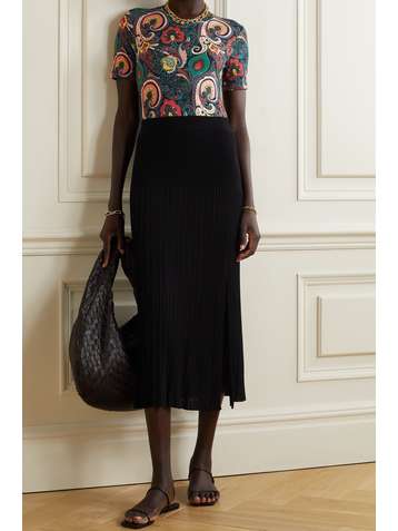 ETRO Paisley-print stretch-jersey T-shirt