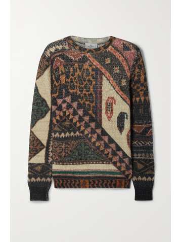 ETRO Printed wool and alpaca-blend sweater