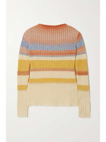 ETRO Striped ribbed wool-blend sweater