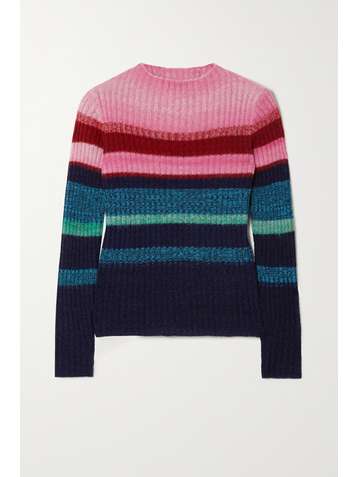 ETRO Striped ribbed wool-blend sweater