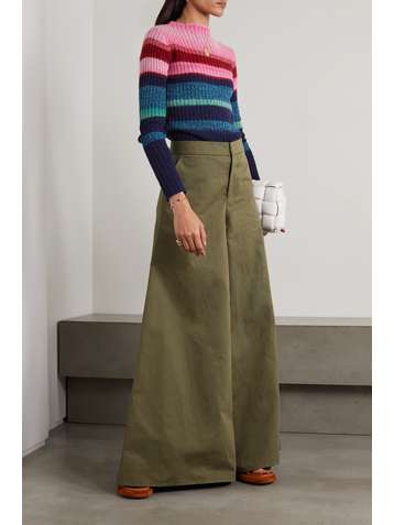ETRO Striped ribbed wool-blend sweater