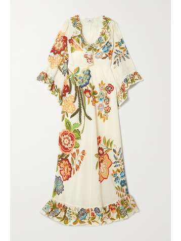 ETRO Ruffled floral-print silk gown