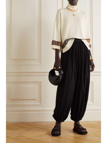 ETRO Tasseled jacquard-knit turtleneck sweater