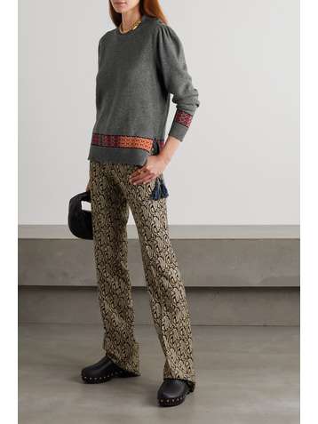 ETRO Embellished jacquard-knit sweater
