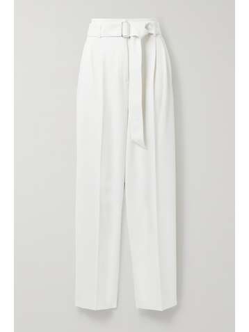 MAX MARA Pantalon droit en crêpe de laine mélangée à plis Carabo