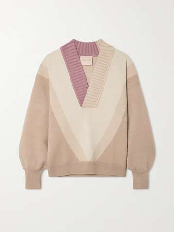 ROKSANDA Connie color-block knitted sweater