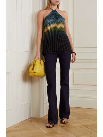 ALTUZARRA Haut plissé en crêpe tie & dye Swift