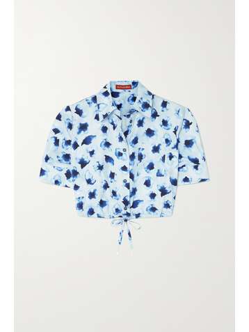 ALTUZARRA Chemise raccourcie en popeline de coton à imprimé fleuri Ben