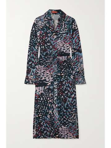 ALTUZARRA Robe-chemise midi en jersey stretch imprimé Claudia