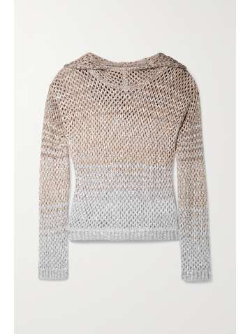 MISSONI Kapuzenpullover aus Häkelstrick in Metallic-Optik mit Pailletten