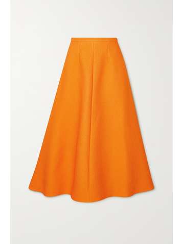 EMILIA WICKSTEAD Hertha pleated cloqué midi skirt