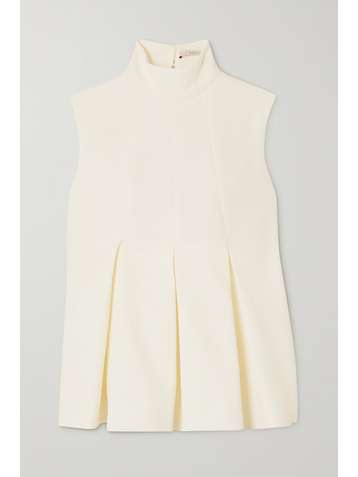 EMILIA WICKSTEAD Chandler pleated crepe top