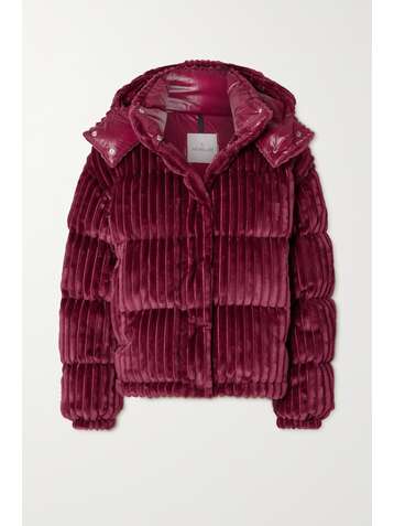 MONCLER Daos hooded quilted corduroy down jacket