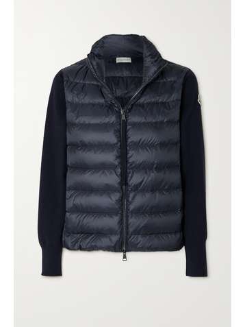 MONCLER Quilted shell and wool down jacket
