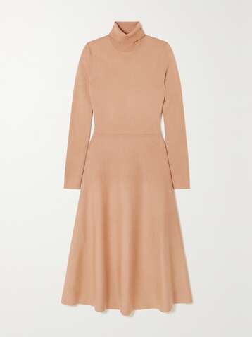 GABRIELA HEARST Betti wool, cashmere and silk-blend turtleneck midi dress
