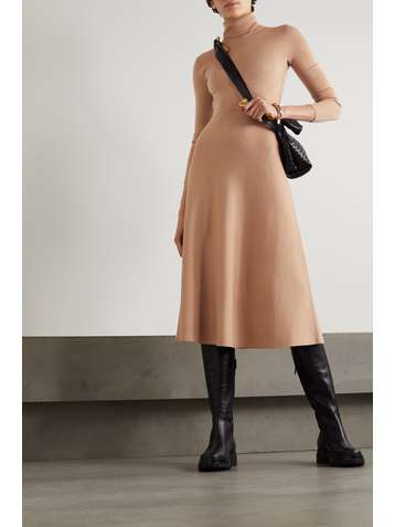 GABRIELA HEARST Betti wool, cashmere and silk-blend turtleneck midi dress