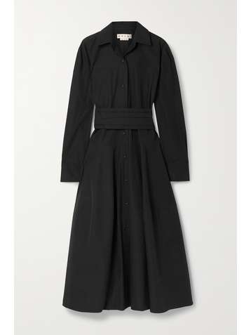 MARNI Cotton-poplin midi shirt dress
