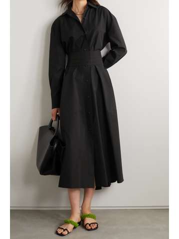 MARNI Cotton-poplin midi shirt dress