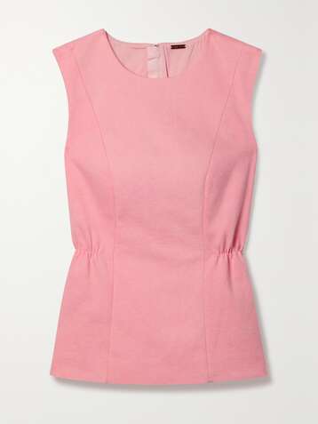 ADAM LIPPES Denim peplum top