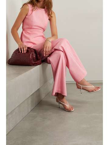 ADAM LIPPES Denim peplum top
