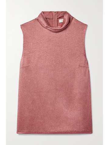 LAPOINTE Smocked satin tank