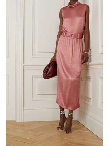 LAPOINTE Smocked satin tank