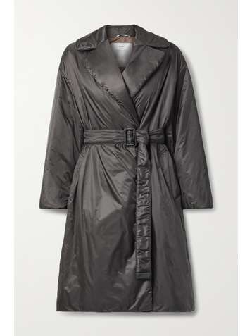 MAX MARA + Cube Greenco wattierter Mantel aus Shell mit Gürtel