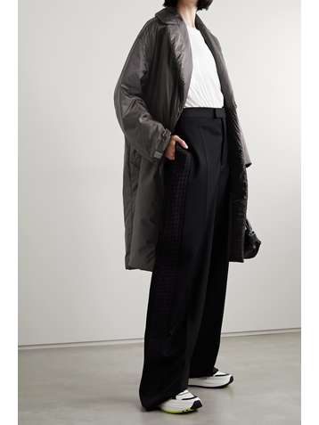 MAX MARA + Cube Greenco wattierter Mantel aus Shell mit Gürtel