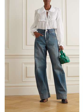 VICTORIA BECKHAM Mick Curve high-rise wide-leg jeans