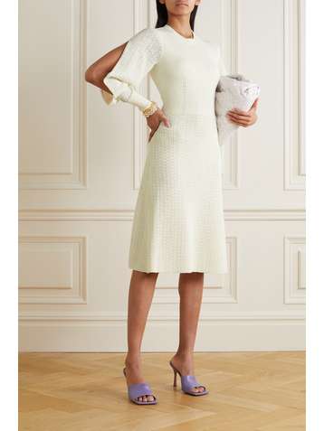 VICTORIA BECKHAM Open-knit midi dress