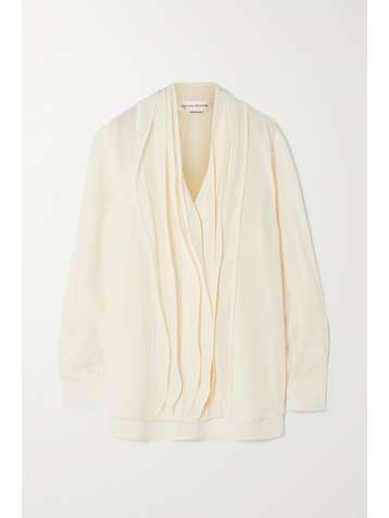 VICTORIA BECKHAM Ruffled silk crepe de chine blouse