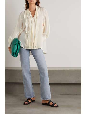 VICTORIA BECKHAM Ruffled silk crepe de chine blouse