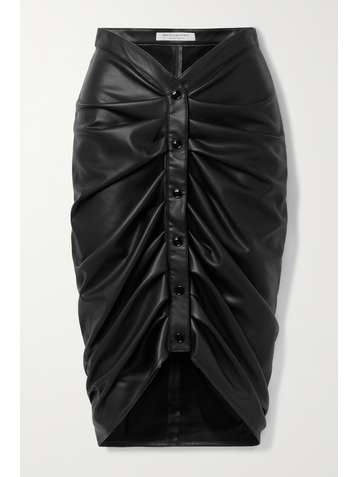 PHILOSOPHY DI LORENZO SERAFINI Ruched faux leather skirt