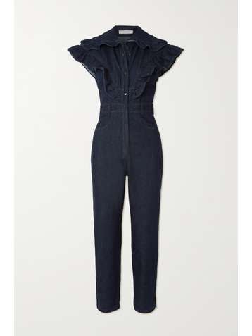 PHILOSOPHY DI LORENZO SERAFINI Ruffled denim jumpsuit
