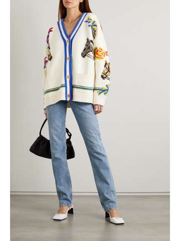 PHILOSOPHY DI LORENZO SERAFINI Intarsia wool cardigan