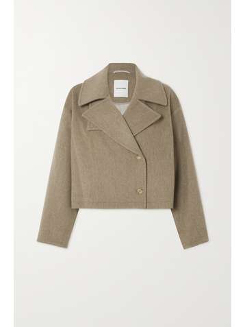 LE 17 SEPTEMBRE Oversized cropped wool-blend jacket