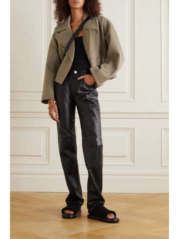 LE 17 SEPTEMBRE Oversized cropped wool-blend jacket