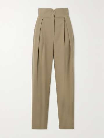 LE 17 SEPTEMBRE Pantalon droit en laine mélangée à plis
