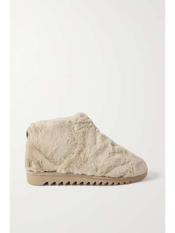 RAG & BONE Eira grosgrain-trimmed faux fur ankle boots