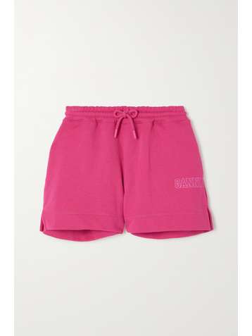 GANNI Software Shorts aus Jersey aus einer recycelten Baumwollmischung mit Stickerei