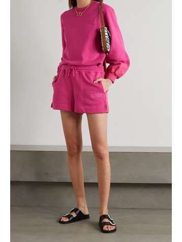 GANNI Software Shorts aus Jersey aus einer recycelten Baumwollmischung mit Stickerei