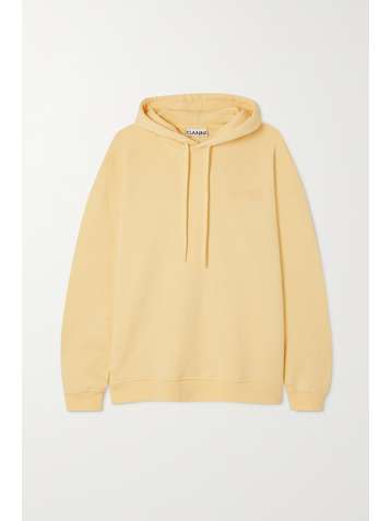 GANNI Software Oversized-Hoodie aus Jersey aus einer recycelten Baumwollmischung mit Stickerei