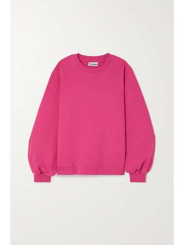 GANNI Software Sweatshirt aus Jersey aus einer recycelten Baumwollmischung mit Stickerei