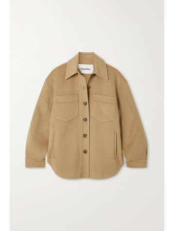 NANUSHKA Perth wool and silk-blend felt shirt