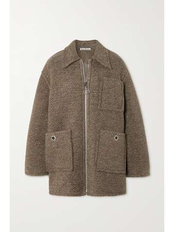 ACNE STUDIOS Oversized herringbone wool-blend jacket